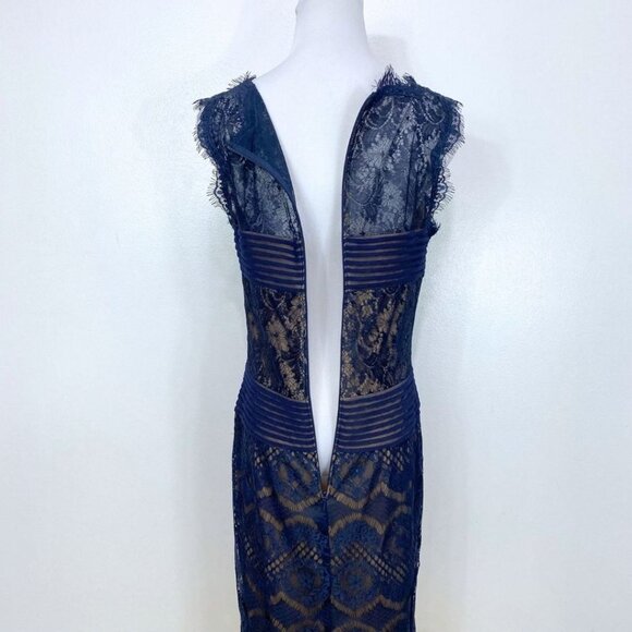 Tadashi Shoji Navy Lace Midi Dress - Picture 6 of 10